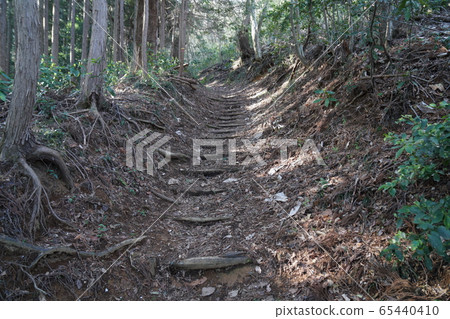 Concave road with stairs Concave road with stairs 65440410
