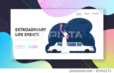 Gala Show Celebrity Arriving to Award Ceremony Website Landing Page. Elegant Young Woman in White Gown Standing near Limousine Waving Hand Famous Star Web Page Banner. Cartoon Flat Vector Illustration Gala Show Celebrity Arriving to Award Ceremony Website Landing Page. Elegant Young Woman in White Gown Standing near Limousine Waving Hand Famous Star Web Page Banner. Cartoon Flat Vector Illustration 65442275