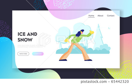 Christmas Holidays Sparetime Activity and Relax Website Landing Page. Young Woman Throwing Snow Ball Playing Snowballs Battle on Street at House Yard Web Page Banner. Cartoon Flat Vector Illustration Christmas Holidays Sparetime Activity and Relax Website Landing Page. Young Woman Throwing Snow Ball Playing Snowballs Battle on Street at House Yard Web Page Banner. Cartoon Flat Vector Illustration 65442320