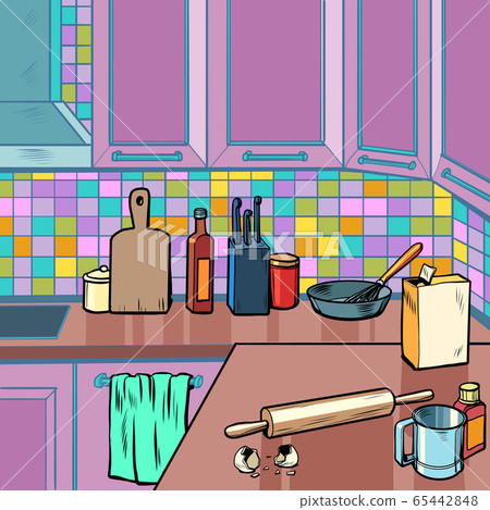 Home kitchen room background Home kitchen room background 65442848
