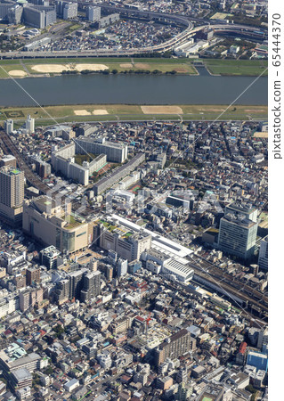 北千住站附近的鳥瞰圖 北千住站附近的鳥瞰圖 65444370