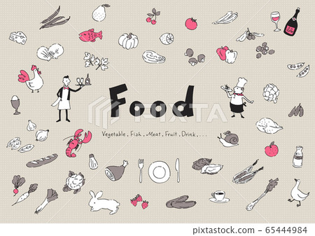 Food hand drawn illustration 65444984