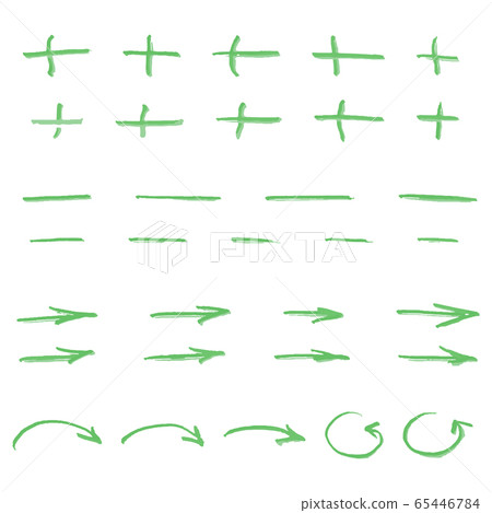 Set of light green vector highlighter elements 65446784