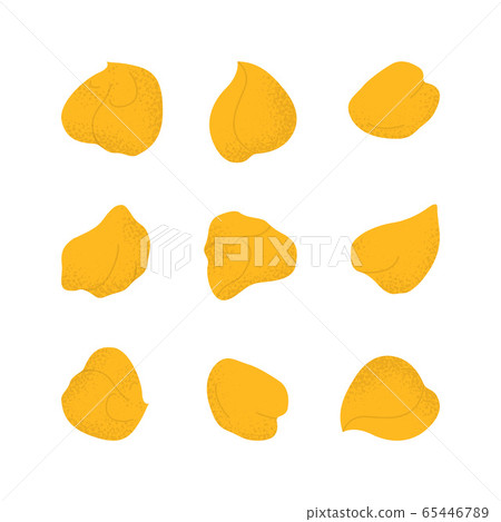 Set of isolated chickpea or gram Set of isolated chickpea or gram 65446789
