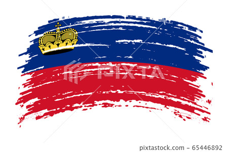 Liechtenstein torn flag in grunge brush stroke, vector Liechtenstein torn flag in grunge brush stroke, vector 65446892