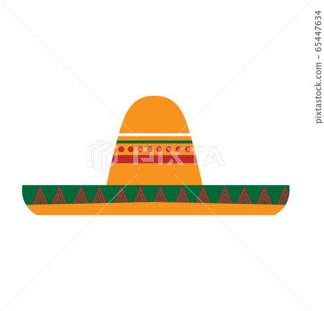 Isolated traditional mexican hat 65447634