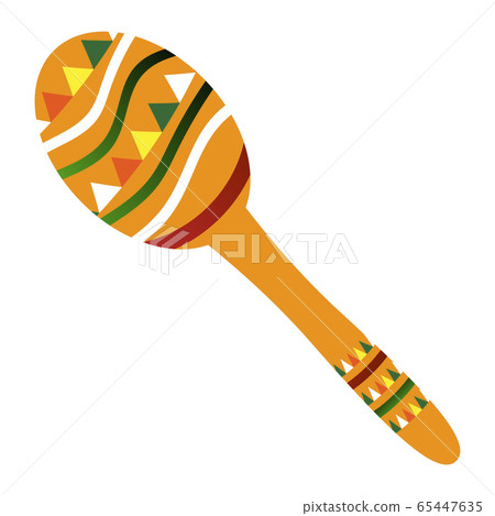 Decorated mexican maraca 65447635