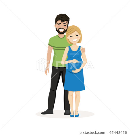 Young couple in love waiting for baby. Pregnant Young couple in love waiting for baby. Pregnant 65448456