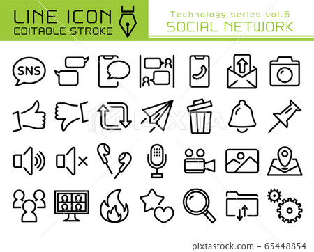 Line icon technology series vol.6 SNS 65448854