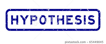 Grunge blue hypothesis word square rubber seal stamp on white background Grunge blue hypothesis word square rubber seal stamp on white background 65449045