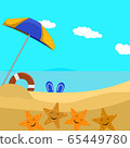 summer time for relax on the blue beach 65449780