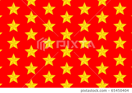Yellow five-pointed star - vector pattern 65450404