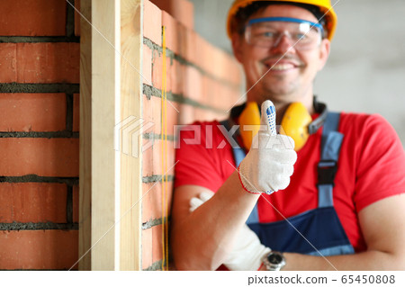 Cheerful man and well done sign Cheerful man and well done sign 65450808