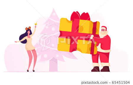 Christmas Party Cheerful Santa Claus Character Wearing Red Costume and Hat Holding Huge Piece of Cheese Wrapped with Red Bow Presenting it to Woman Wearing Mouse Dress Cartoon Flat Vector Illustration Christmas Party Cheerful Santa Claus Character Wearing Red Costume and Hat Holding Huge Piece of Cheese Wrapped with Red Bow Presenting it to Woman Wearing Mouse Dress Cartoon Flat Vector Illustration 65451504