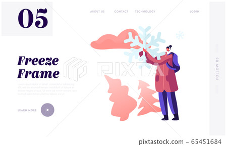 Christmas and New Year Holidays Fun Website Landing Page. Happy Girl with Backpack Holding Huge Snowflake in Hands Playing on Street at Wintertime Web Page Banner. Cartoon Flat Vector Illustration Christmas and New Year Holidays Fun Website Landing Page. Happy Girl with Backpack Holding Huge Snowflake in Hands Playing on Street at Wintertime Web Page Banner. Cartoon Flat Vector Illustration 65451684