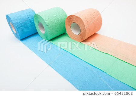 Rolls of a toilet paper on white background Rolls of a toilet paper on white background 65451868