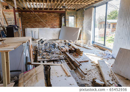 Demolition of the wall of house Demolition of the wall of house 65452936