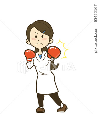 戰鬥醫生女人的插圖 戰鬥醫生女人的插圖 65453167