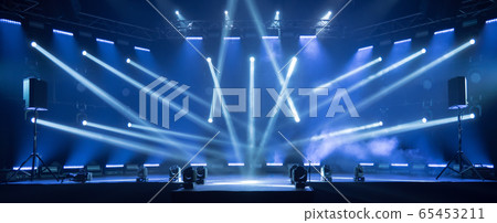 Stage for live concert Online transmission. 65453211