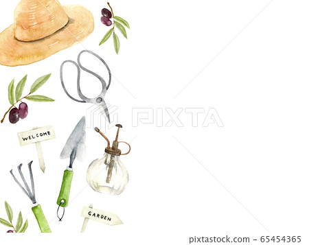 園藝圖案水彩插圖 65454365