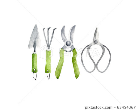 園藝用品水彩插圖 園藝用品水彩插圖 65454367