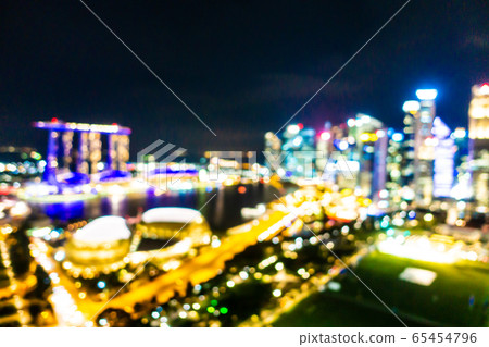 Abstract blur and defocused Beautiful architecture building exterior of singapore city Abstract blur and defocused Beautiful architecture building exterior of singapore city 65454796