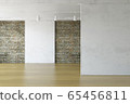 The Empty Interior Room with Dirty Brick and White 65456811
