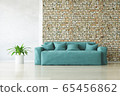 Stylish Interior Room with Sofa and Plants near 65456862