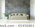Interior Room with Sofa and Plants near the Dirty 65456863