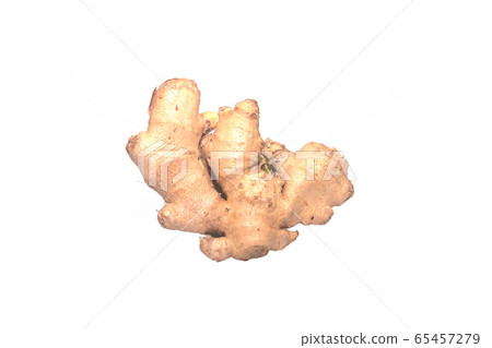 brown ginger isolate on white background . Herbs in Asian kitchens brown ginger isolate on white background . Herbs in Asian kitchens 65457279