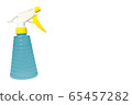 blue water in spray bottle cleaner for windows and mirrors or For disinfecting  isolated on white background . empty copy space for place advertising texts 65457282