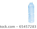 bright water in plastic bottle isolated on white background . empty copy space for place advertising texts . Fresh drinking water concept.  65457283