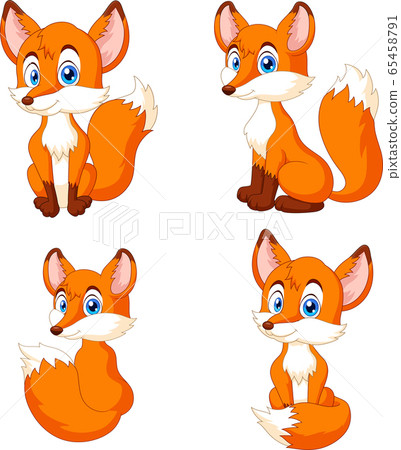 Cartoon little fox collection set 65458791