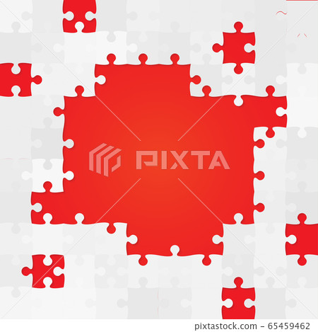 Vector background grey pieces puzzle frame jigsaw Vector background grey pieces puzzle frame jigsaw 65459462