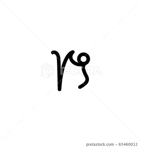 Sign of the zodiac. Capricornus, the goat. 65460012