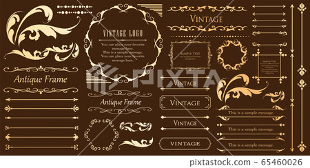 花藝設計，植物邊框，葉子，自然，復古，古董，植物 65460026