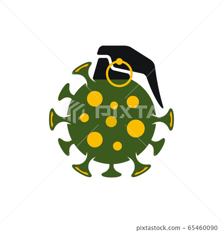 Coronavirus Covid-19 Grenade Bomb Icon Coronavirus Covid-19 Grenade Bomb Icon 65460090