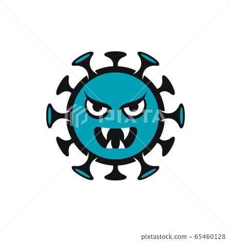 Covid-19 Monster Face Scary Coronavirus Emoticon Covid-19 Monster Face Scary Coronavirus Emoticon 65460128