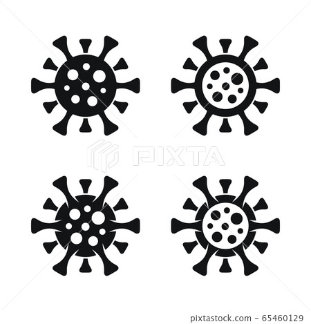 Coronavirus Covid-19 Simple Icon Set Coronavirus Covid-19 Simple Icon Set 65460129