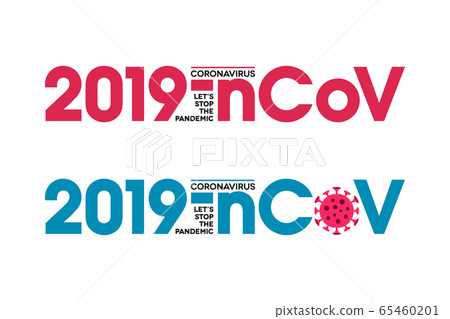 2019-nCoV Typographic Lettering Coronavirus Icon 2019-nCoV Typographic Lettering Coronavirus Icon 65460201