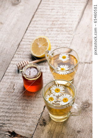 Chamomile flowers and chamomile tea. Chamomile tea 65460581