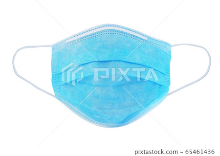 Fight coronavirus Covid-19. Medical use surgical face mask for protect against virus and bacteria. 3 layer protective surgical mask isolated - image Fight coronavirus Covid-19. Medical use surgical face mask for protect against virus and bacteria. 3 layer protective surgical mask isolated - image 65461436