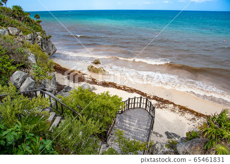 Mexico, Tulum Ruins Temple El Castillo 65461831