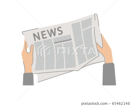 Modern vector illustration in flat style isolated on a white background. People read news. Close up of hands holding newspaper. Newspaper in hands. Mass media design concept. Top view Modern vector illustration in flat style isolated on a white background. People read news. Close up of hands holding newspaper. Newspaper in hands. Mass media design concept. Top view 65462148