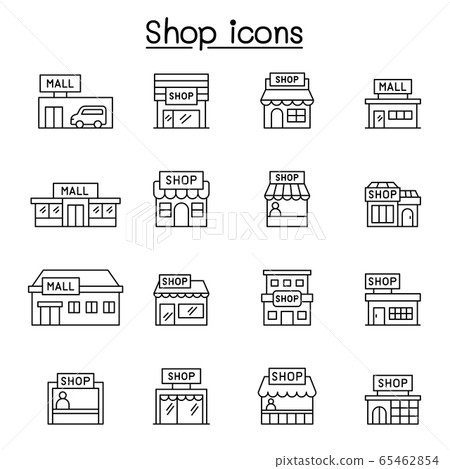 Set of shop line icons 65462854