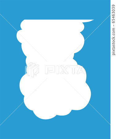 Vertical two connected cloud Cloudy frame Speech balloon Cute simple illustration Vertical two connected cloud Cloudy frame Speech balloon Cute simple illustration 65463039