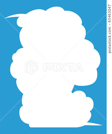 垂直兩個連接的雲多雲的框架語音氣球可愛的簡單圖解 65463047