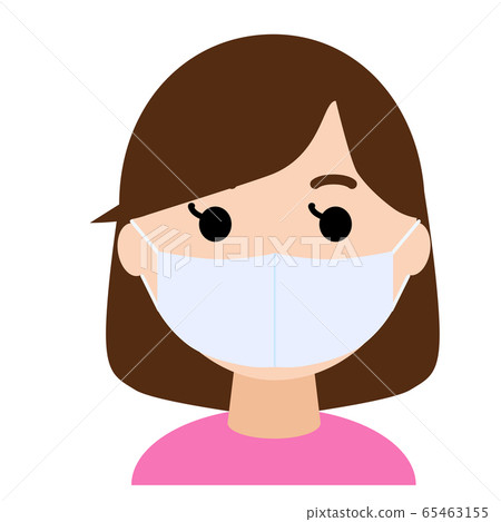 Female face illustration with a mask - Stock Illustration [65463155 ...