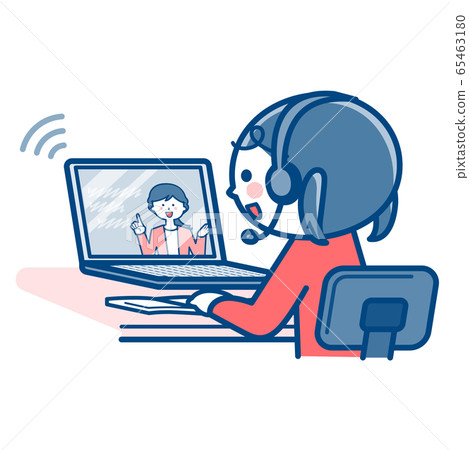 在線上課的女孩/ PC / PC / 2種顏色 在線上課的女孩/ PC / PC / 2種顏色 65463180