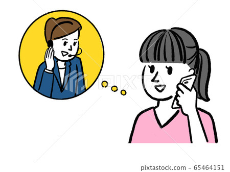 Telephone Consultation - Stock Illustration [65464151] - Pixta